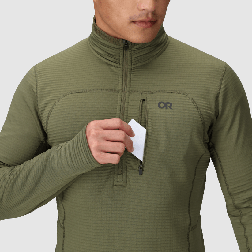 Men's Vigor Grid Fleece Half Zip - Quest Outdoors