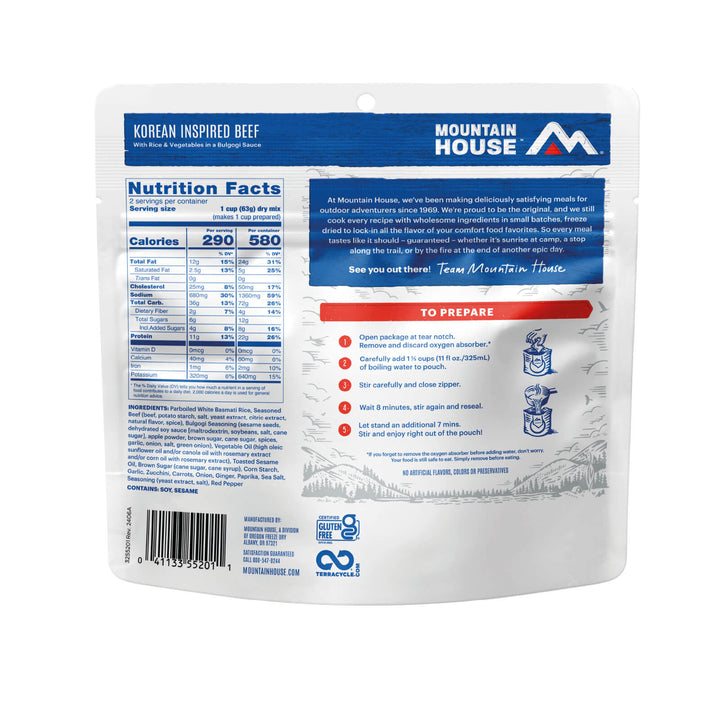 Mountain House Korean Inspired Beef - Quest Outdoors