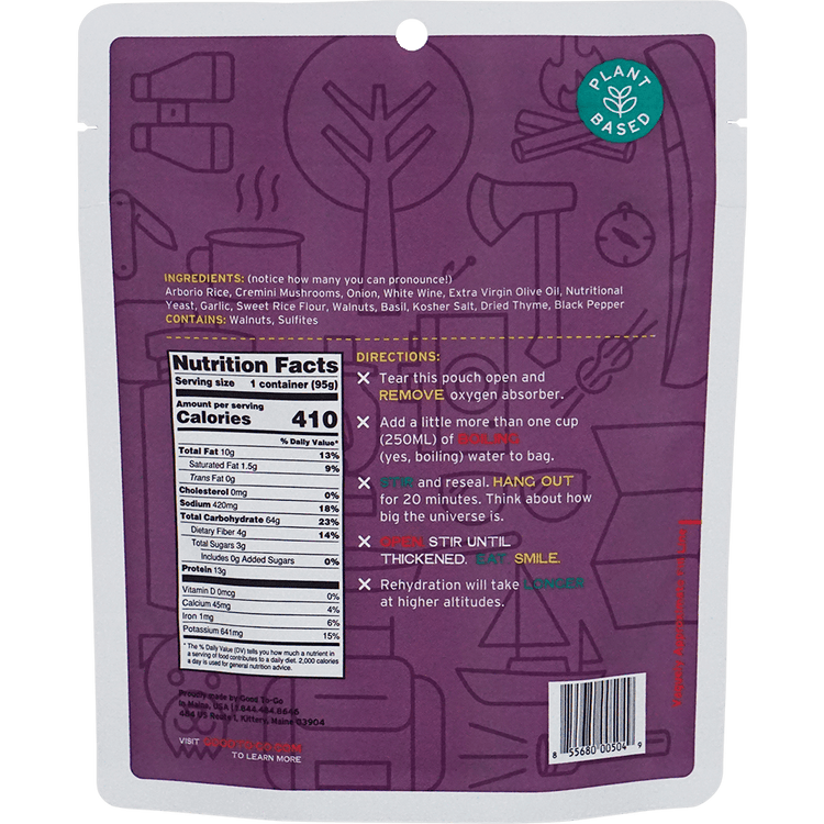 Mushroom Risotto - Single - Quest Outdoors