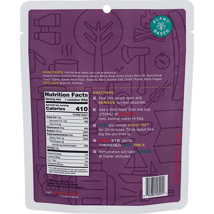 Mushroom Risotto - Single - Quest Outdoors