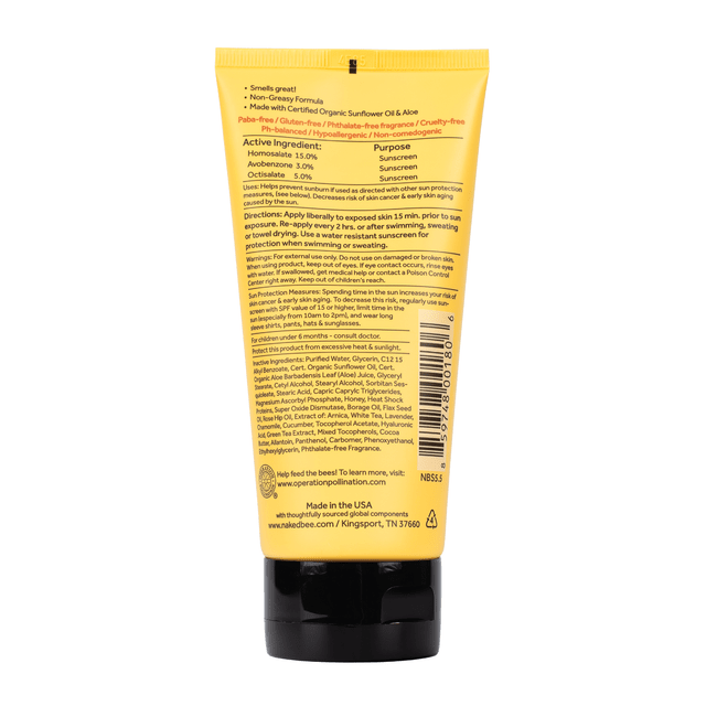 Naked Bee 5.5 oz. SPF 30 Moisturizing Sunscreen - Quest Outdoors