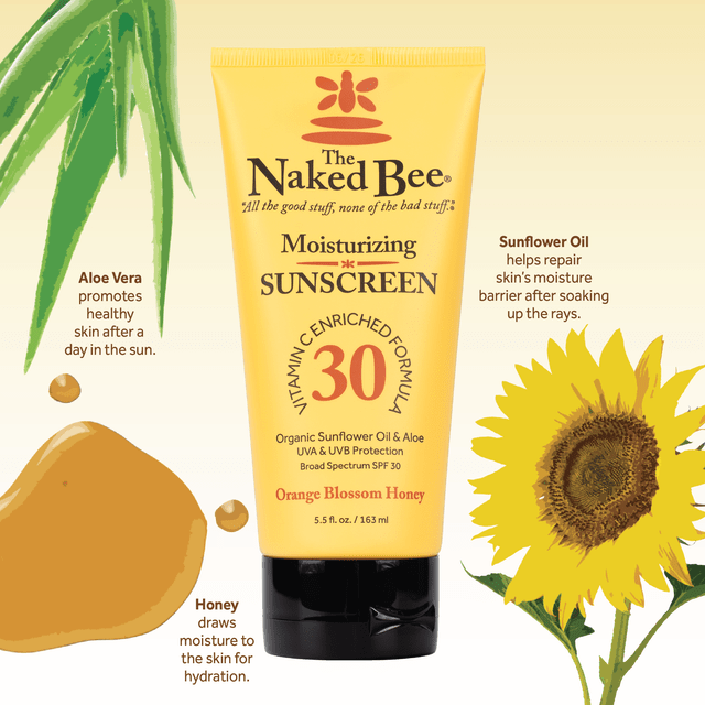 Naked Bee 5.5 oz. SPF 30 Moisturizing Sunscreen - Quest Outdoors