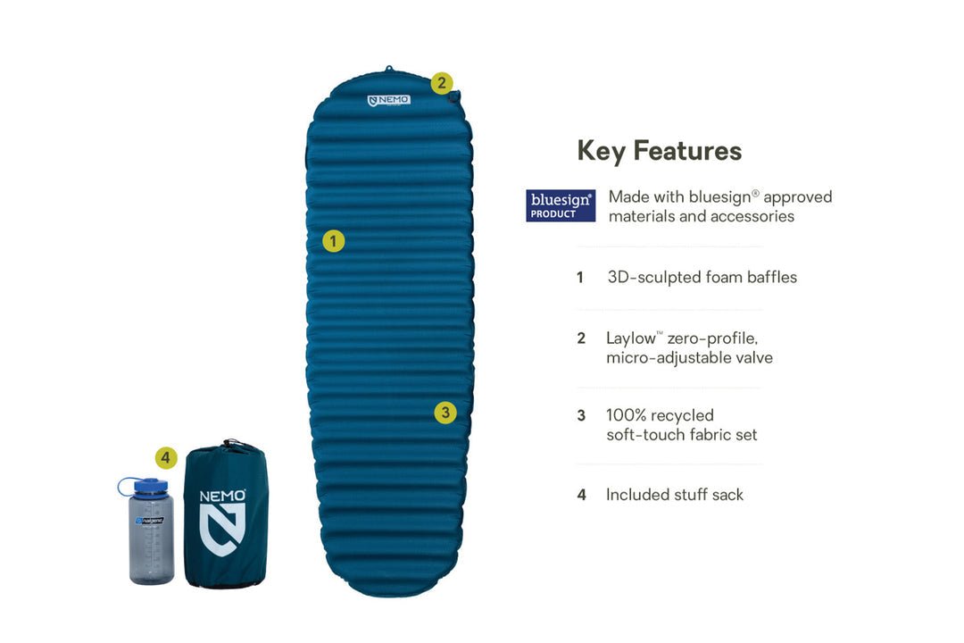 Nemo Flyer™ Self - Inflating bluesign® Sleeping Pad - Quest Outdoors
