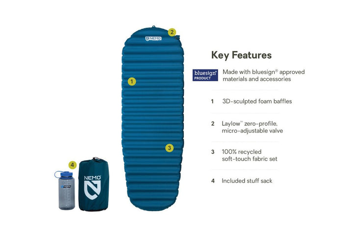 Nemo Flyer™ Self - Inflating bluesign® Sleeping Pad - Quest Outdoors