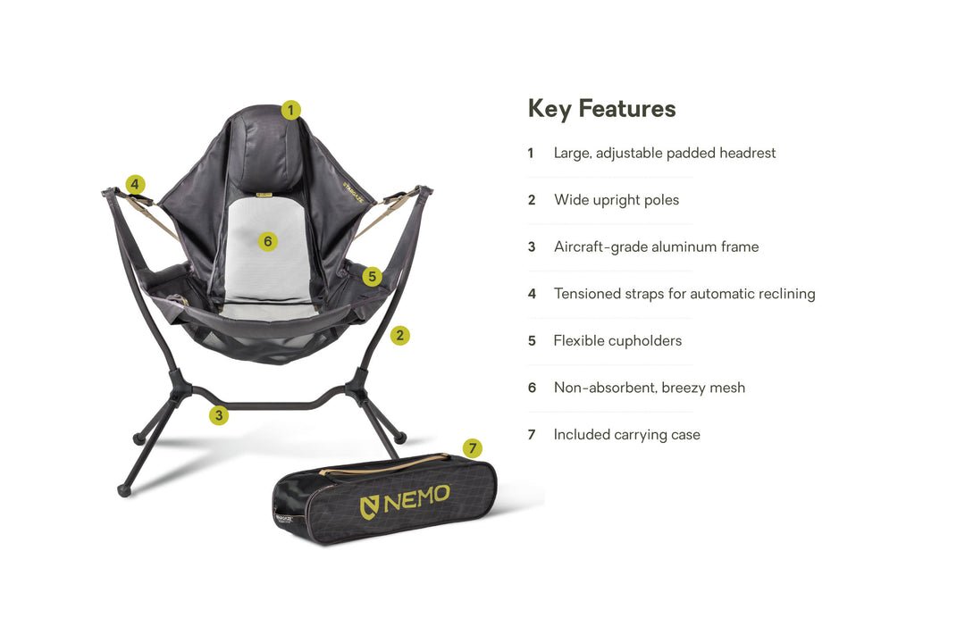 NEMO Stargaze  Reclining Camp Chair - Quest Outdoors