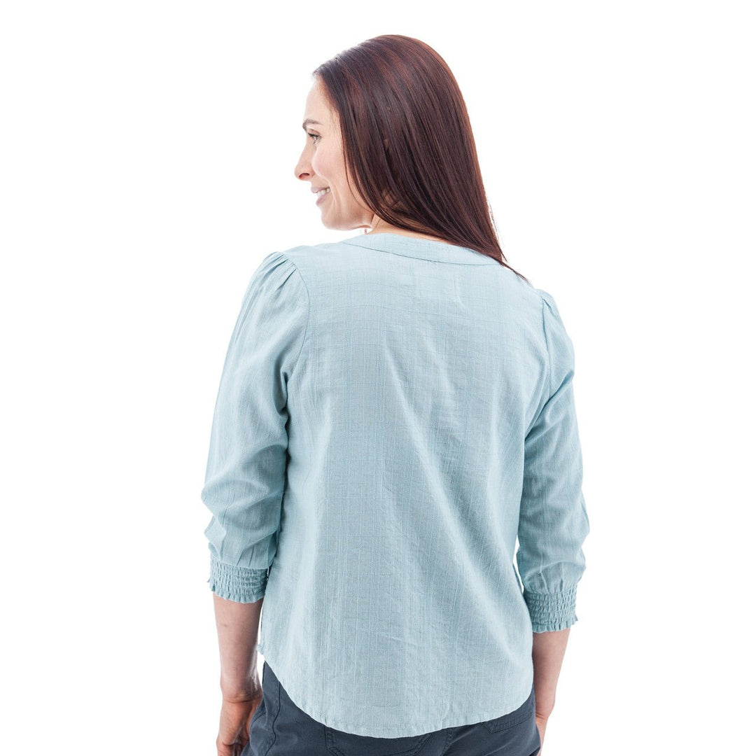 Old Ranch Women's Anna Smocked Sleeve Blouse - Quest Outdoors
