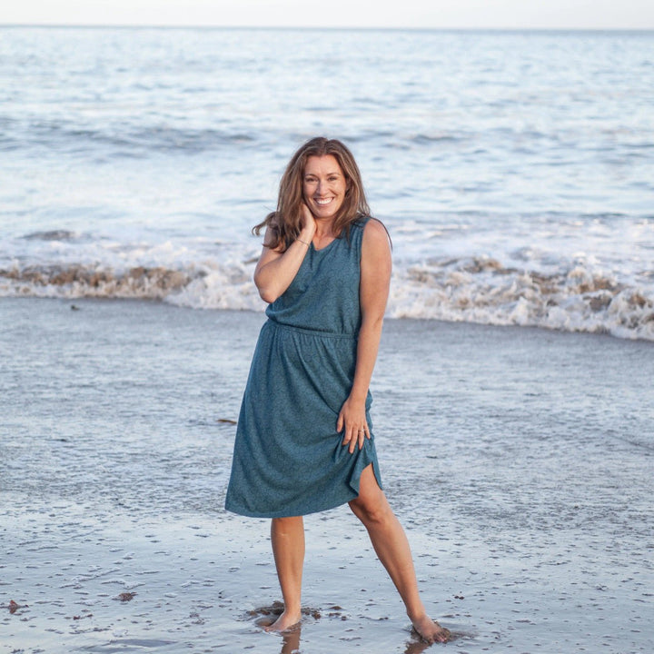 Old Ranch Women's Blue Skies Printed V - Neck Dress - Quest Outdoors