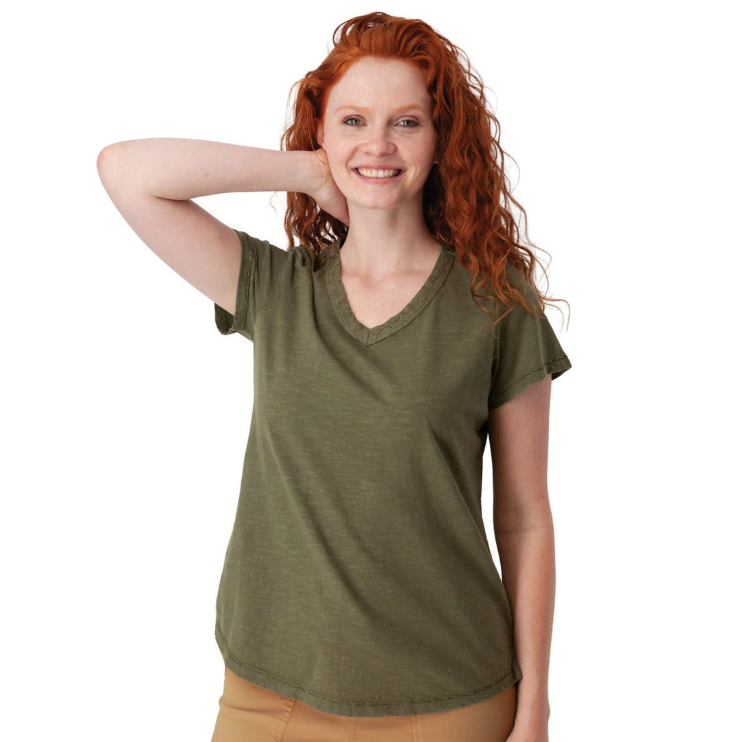 Old Ranch Women's Layla Organic Cotton V - Neck T-Shirt - Quest Outdoors
