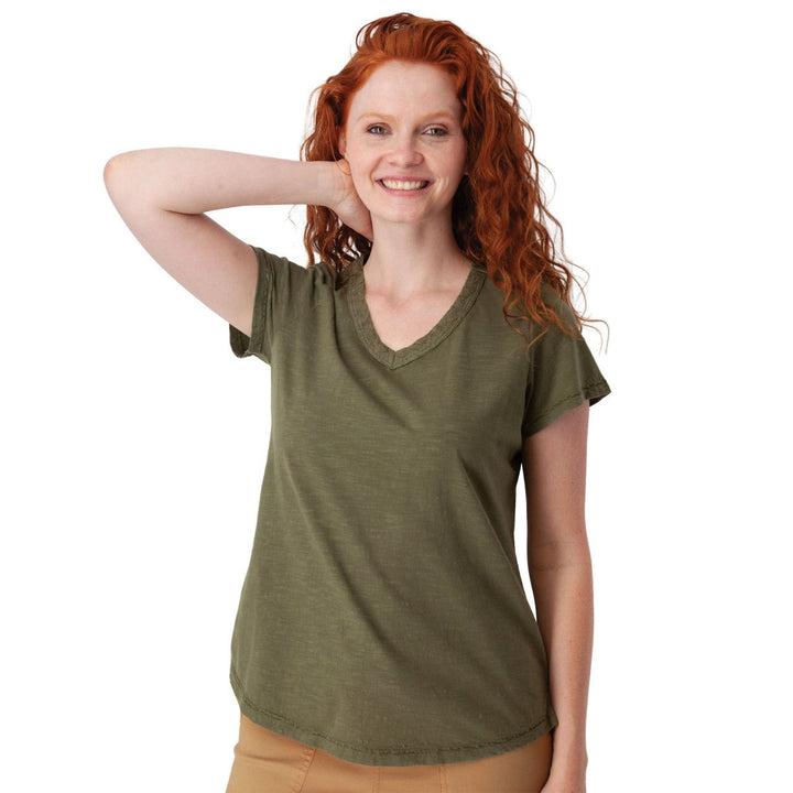 Old Ranch Women's Layla Organic Cotton V - Neck T-Shirt - Quest Outdoors