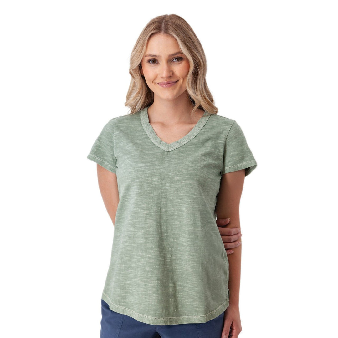 Old Ranch Women's Layla Organic Cotton V - Neck T-Shirt - Quest Outdoors