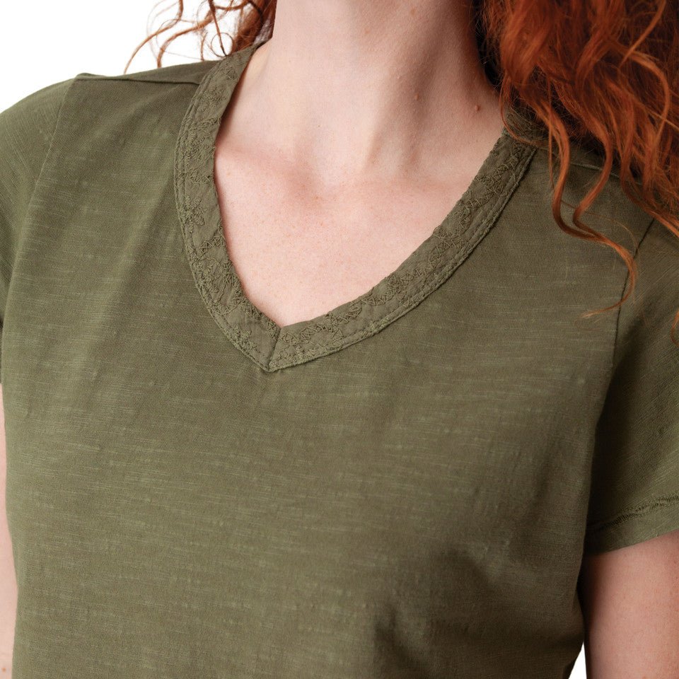 Old Ranch Women's Layla Organic Cotton V - Neck T-Shirt - Quest Outdoors