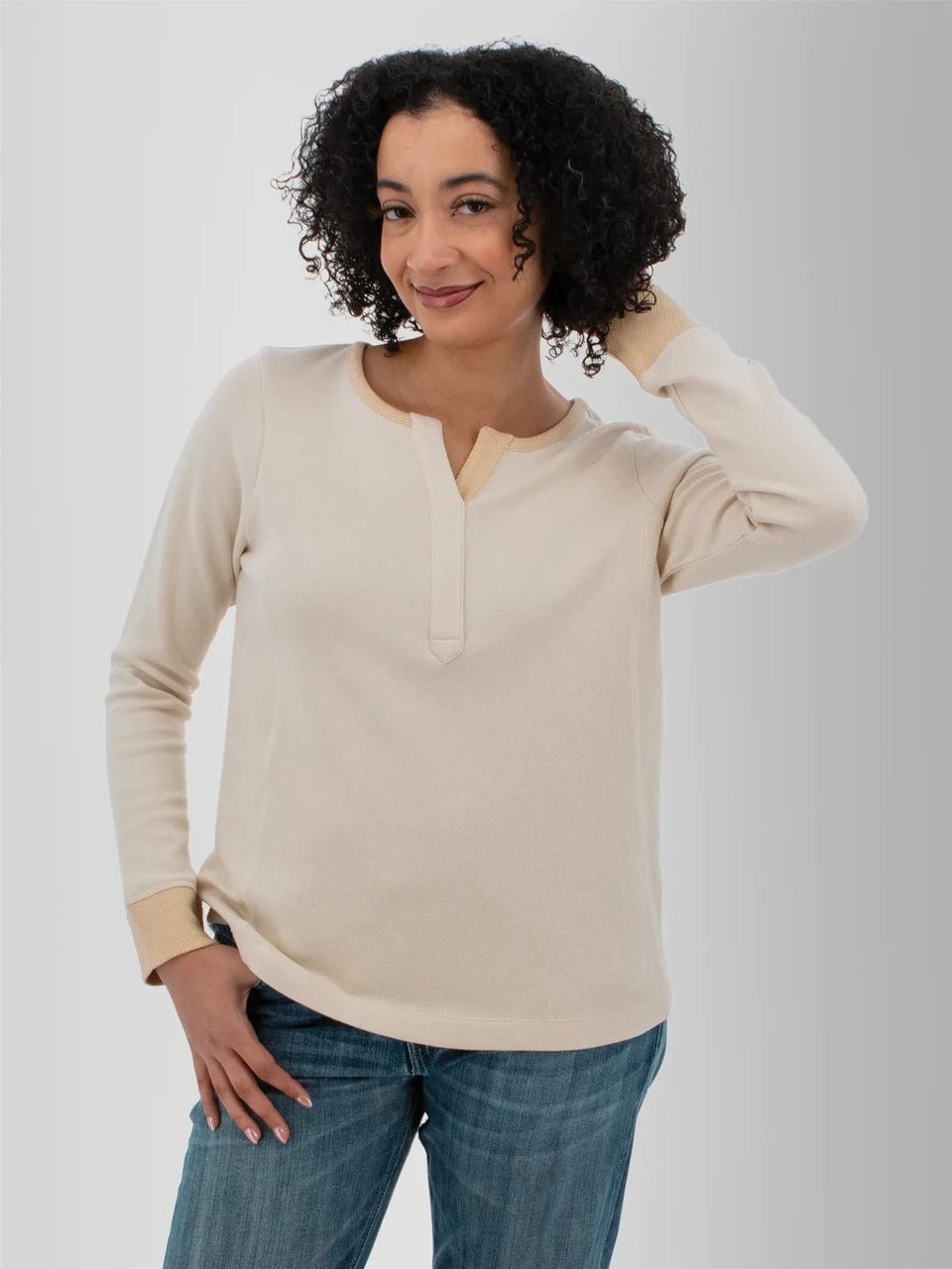 Old Ranch Women's Moonlace Organic Cotton Contrast Top - Quest Outdoors