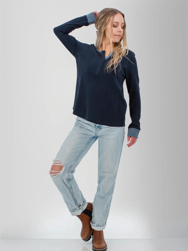 Old Ranch Women's Moonlace Organic Cotton Contrast Top - Quest Outdoors