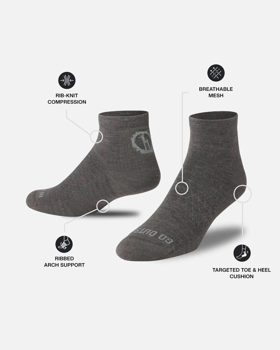 Paka Trail 1/4 Crew Socks - Quest Outdoors