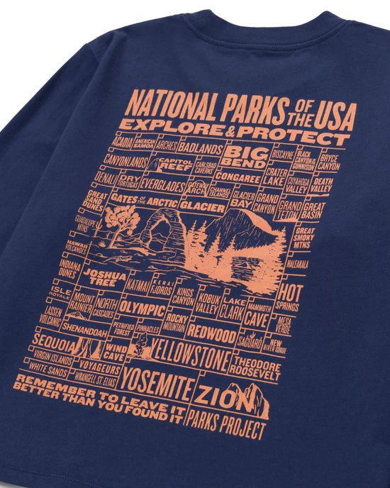 Parks Project NP of the USA Checklist Boxy Long - Sleeve - Quest Outdoors