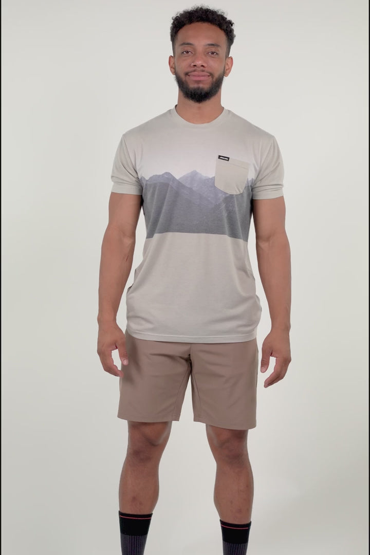 Belong Designs Men's Graphic Traverse Tek Tee
