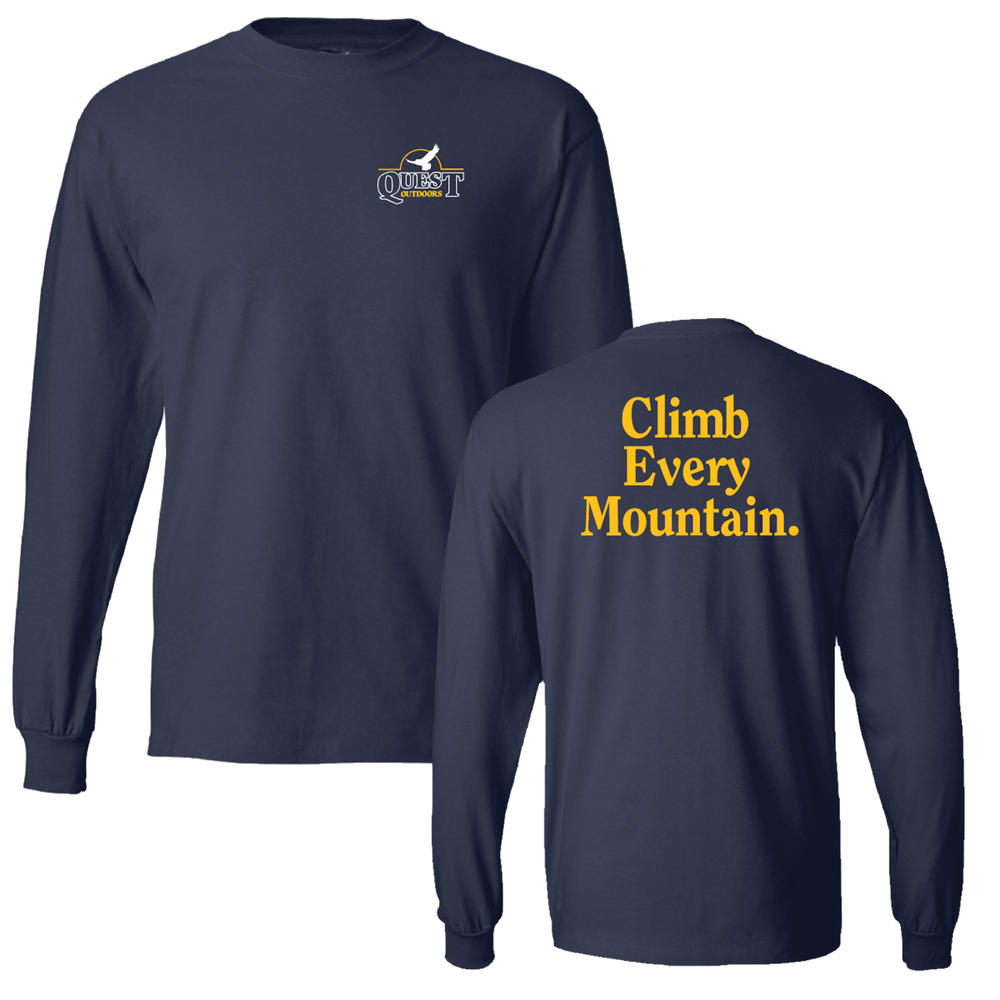 Quest Outdoors Long - Sleeve Climb Every Mountain Tee - Quest Outdoors