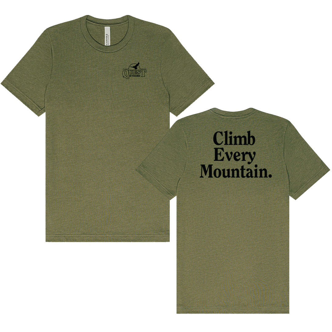 Quest Outdoors Short - Sleeve Climb Every Mountain Tee - Quest Outdoors