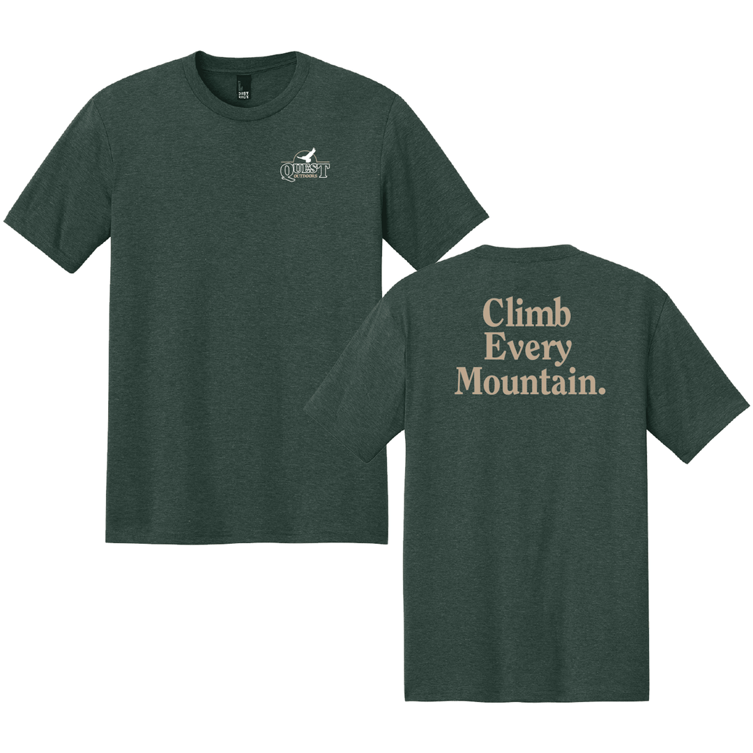 Quest Outdoors Short - Sleeve Climb Every Mountain Tee - Quest Outdoors