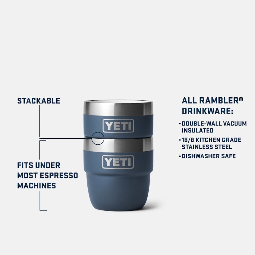 Rambler® 4 oz Stackable Cups WITH DURASIP™ CERAMIC LINING - Quest Outdoors