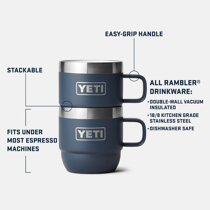 Rambler® 6 oz Stackable Mugs WITH DURASIP™ CERAMIC LINING - Quest Outdoors