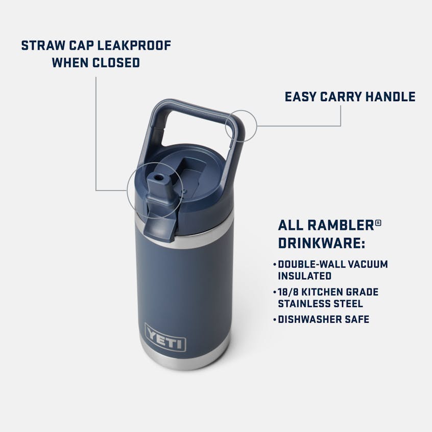Rambler® Jr. 12 oz Kids Water Bottle WITH COLOR - MATCHED STRAW CAP - Quest Outdoors
