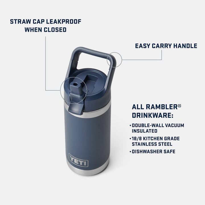 Rambler® Jr. 12 oz Kids Water Bottle WITH COLOR - MATCHED STRAW CAP - Quest Outdoors