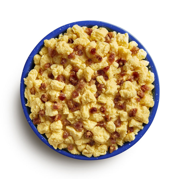 Scrambled Eggs with Uncured Bacon - Quest Outdoors