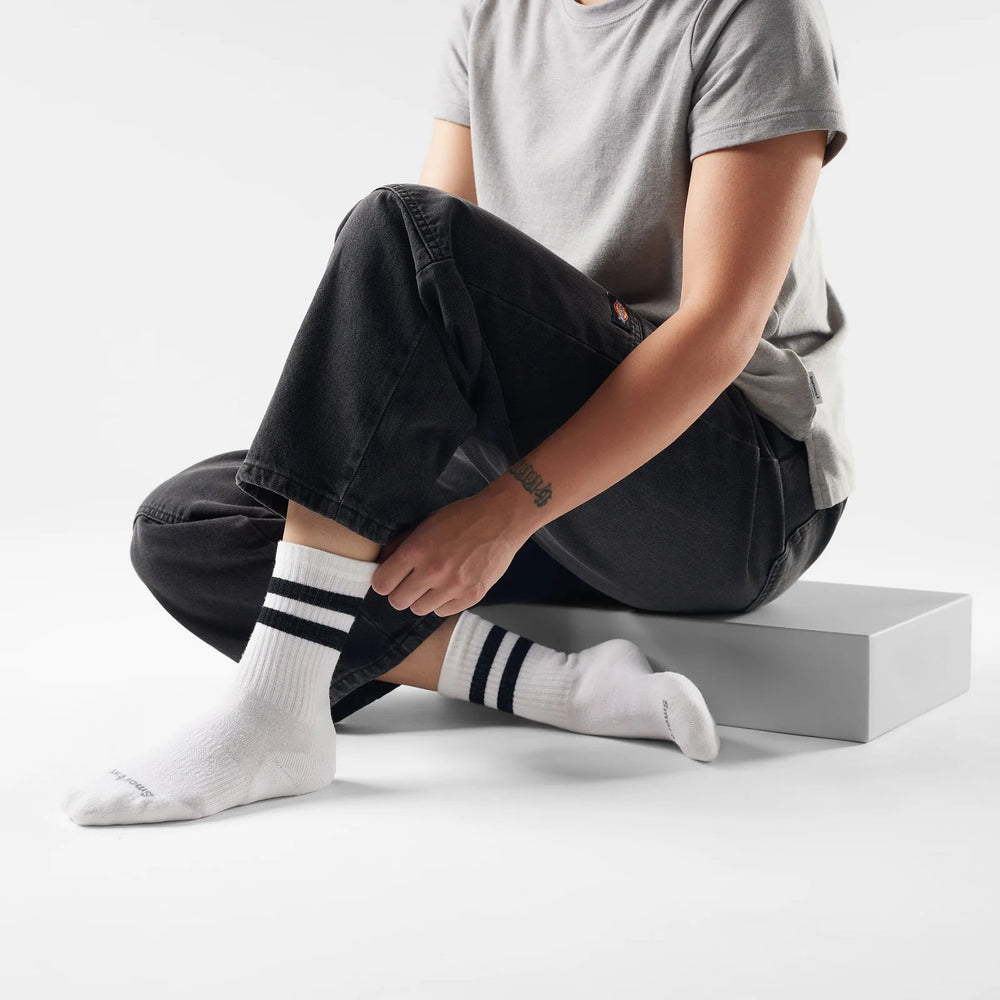 Smartwool Everyday Athletic Striped Crew Socks - Quest Outdoors