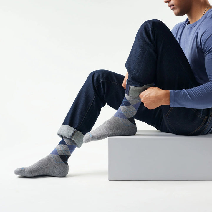 Smartwool Everyday Diamond Jim Argyle Crew Socks - Quest Outdoors