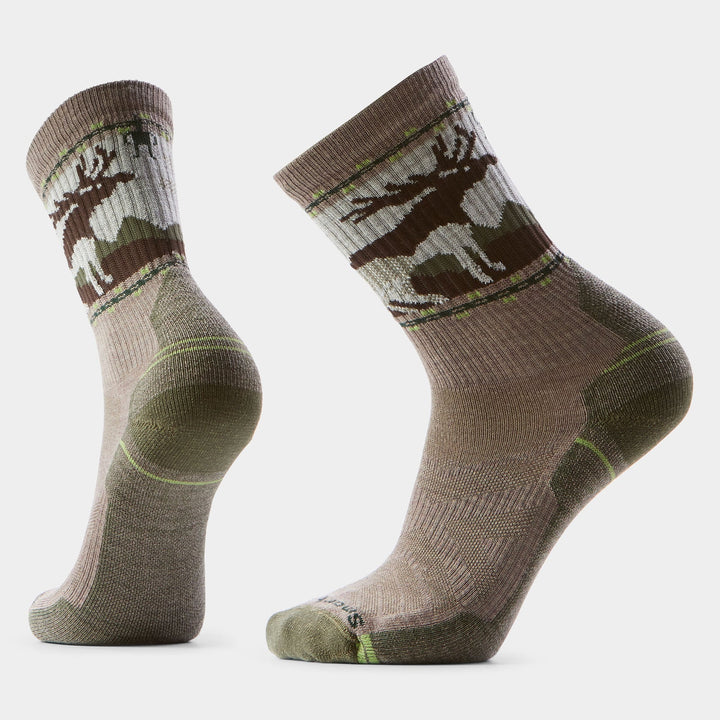 Smartwool Hike Light Cushion Mountain Moose Crew Socks - Quest Outdoors