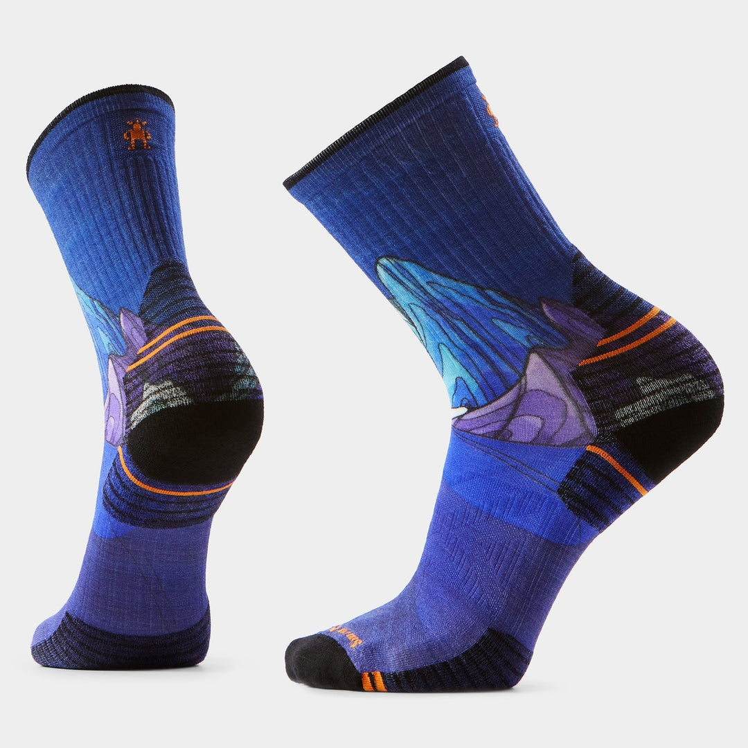 Smartwool Hike Targeted Cushion Mountain Myth Print Crew Socks - Quest Outdoors