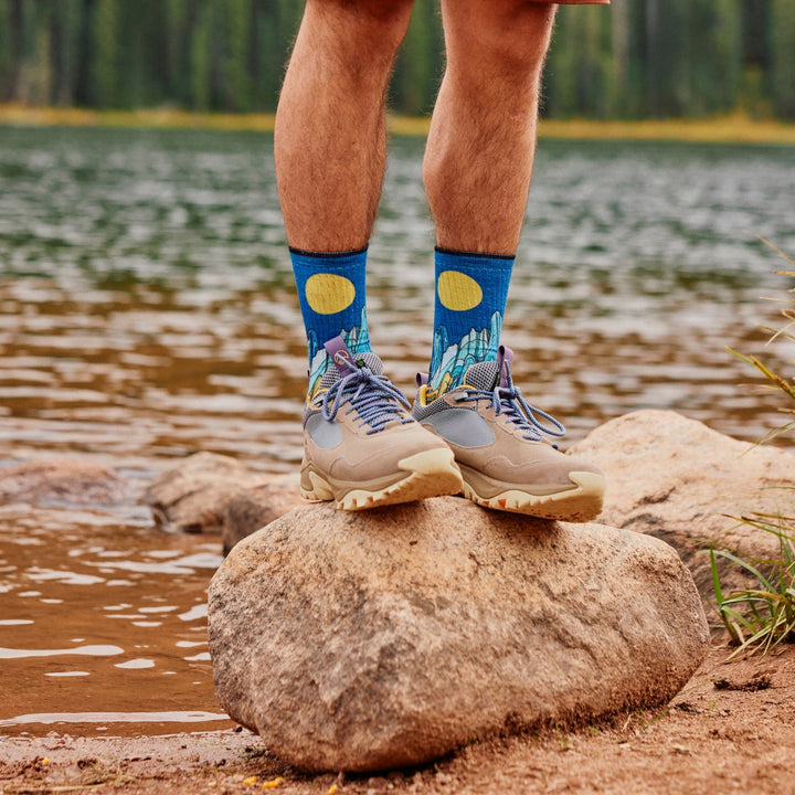 Smartwool Hike Targeted Cushion Mountain Myth Print Crew Socks - Quest Outdoors