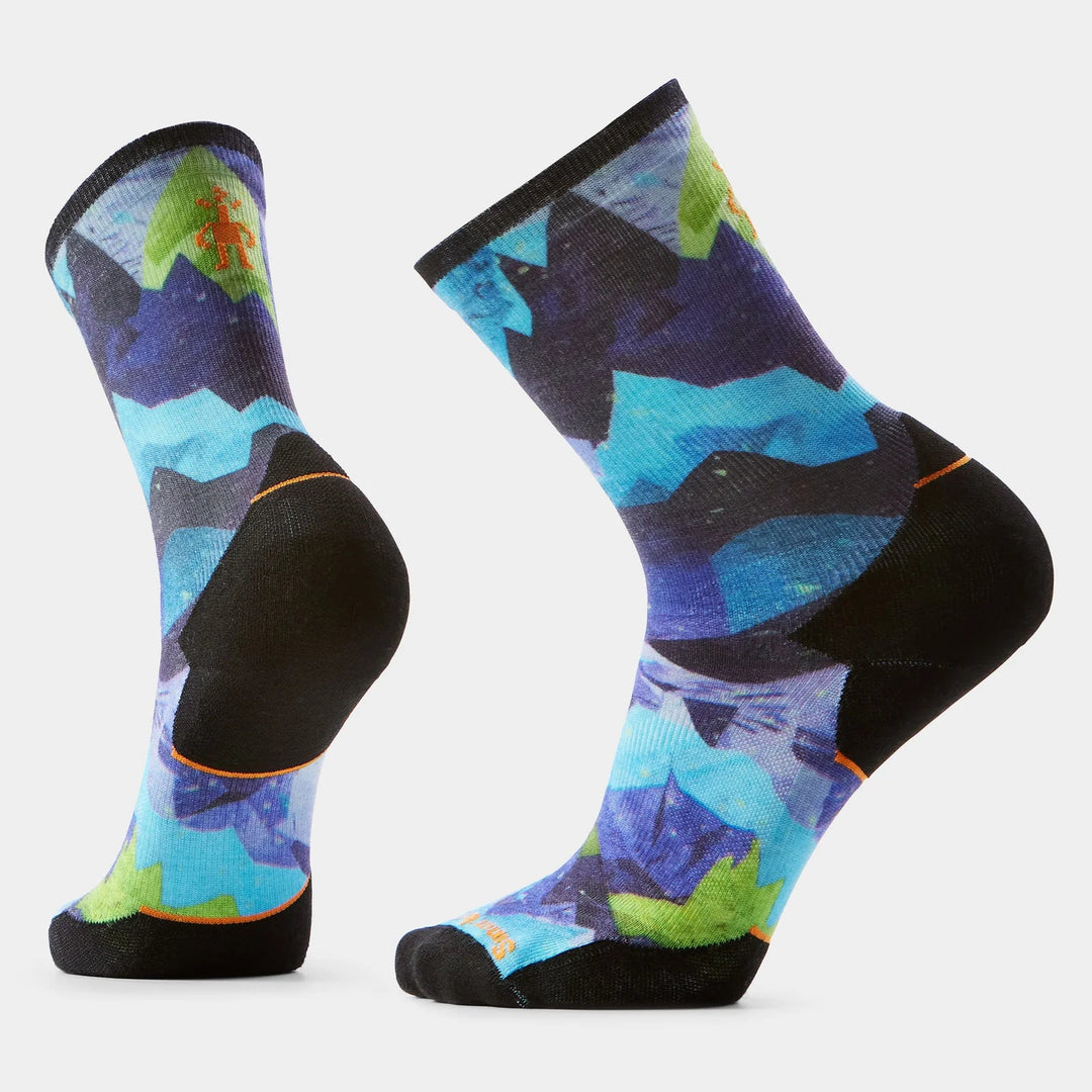 Smartwool Men's Trail Run Targeted Cushion Summit Sector Print Crew Socks - Quest Outdoors