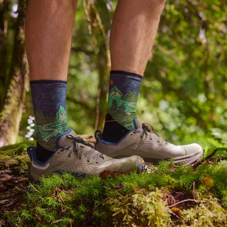 Smartwool Trail Run Targeted Cushion Neature Print Crew Socks - Quest Outdoors