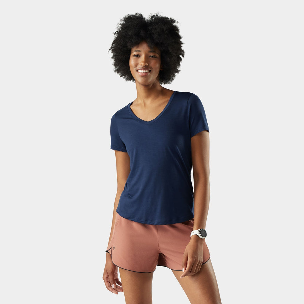 Smartwool Women's Active Ultralite V - Neck Short Sleeve - Quest Outdoors