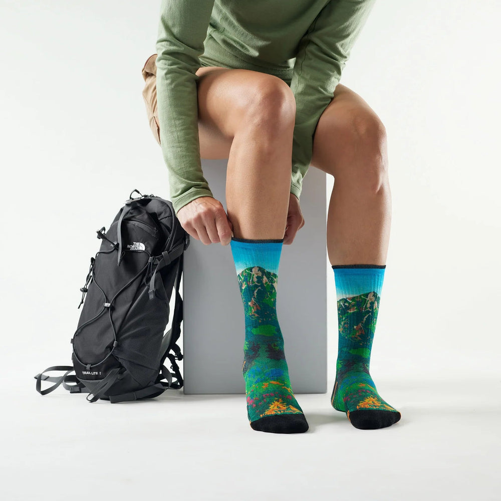 Smartwool Women's Hike Mountain Lake Print Crew Socks - Quest Outdoors