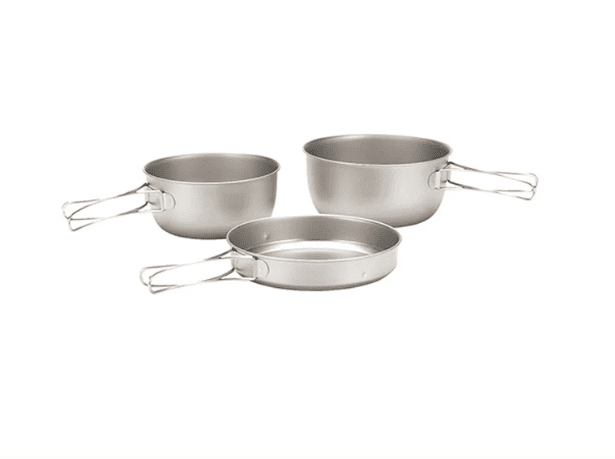 Snow Peak 3 Piece Titanium Cookset - Quest Outdoors