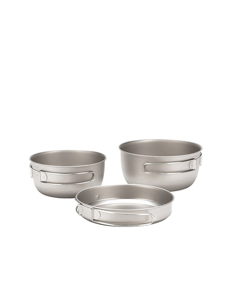 Snow Peak 3 Piece Titanium Cookset - Quest Outdoors