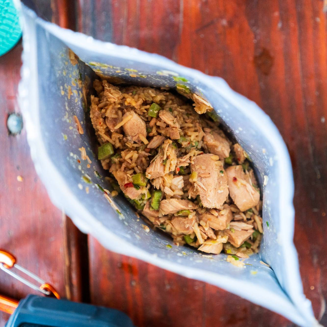 Sticky - Teriyaki Chicken with Garlic Asparagus and Coconut Rice - Quest Outdoors