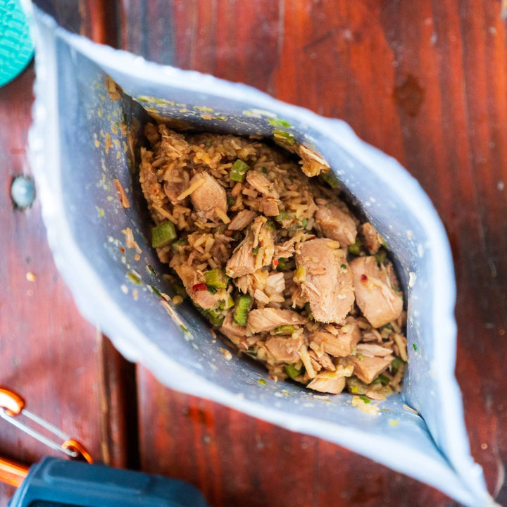 Sticky - Teriyaki Chicken with Garlic Asparagus and Coconut Rice - Quest Outdoors