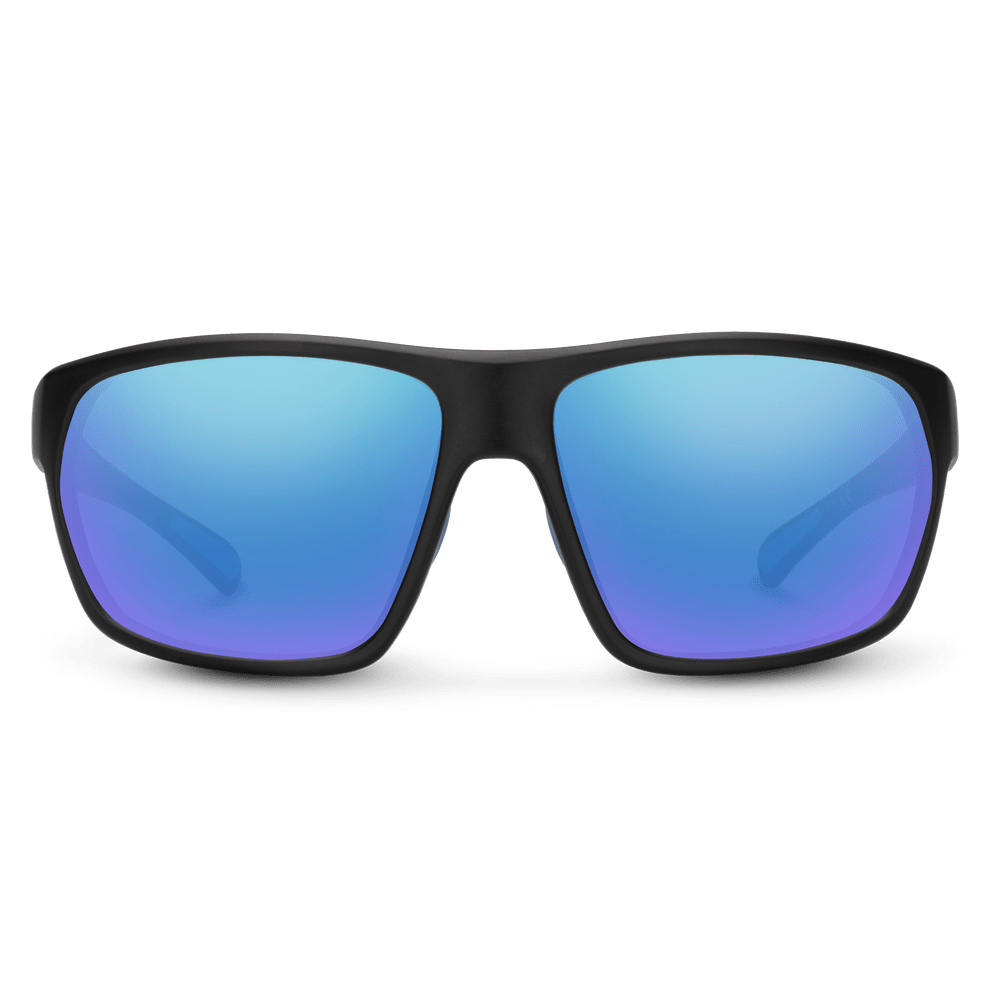 Suncloud Boone | Matte Black + Polar Blue Mirror - Quest Outdoors
