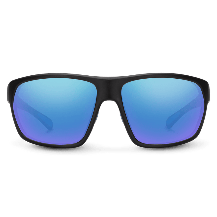 Suncloud Boone | Matte Black + Polar Blue Mirror - Quest Outdoors