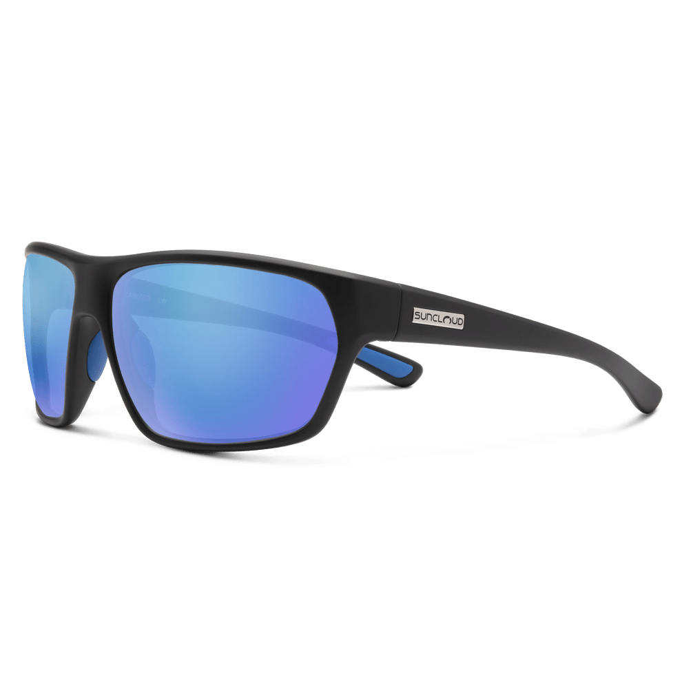 Suncloud Boone | Matte Black + Polar Blue Mirror - Quest Outdoors