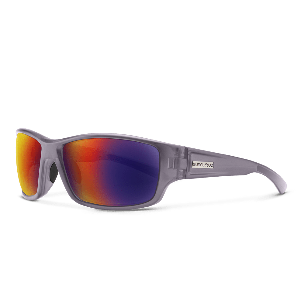 Suncloud Hull Matte | Transparent Gray + Polarized Plasma Mirror - Quest Outdoors