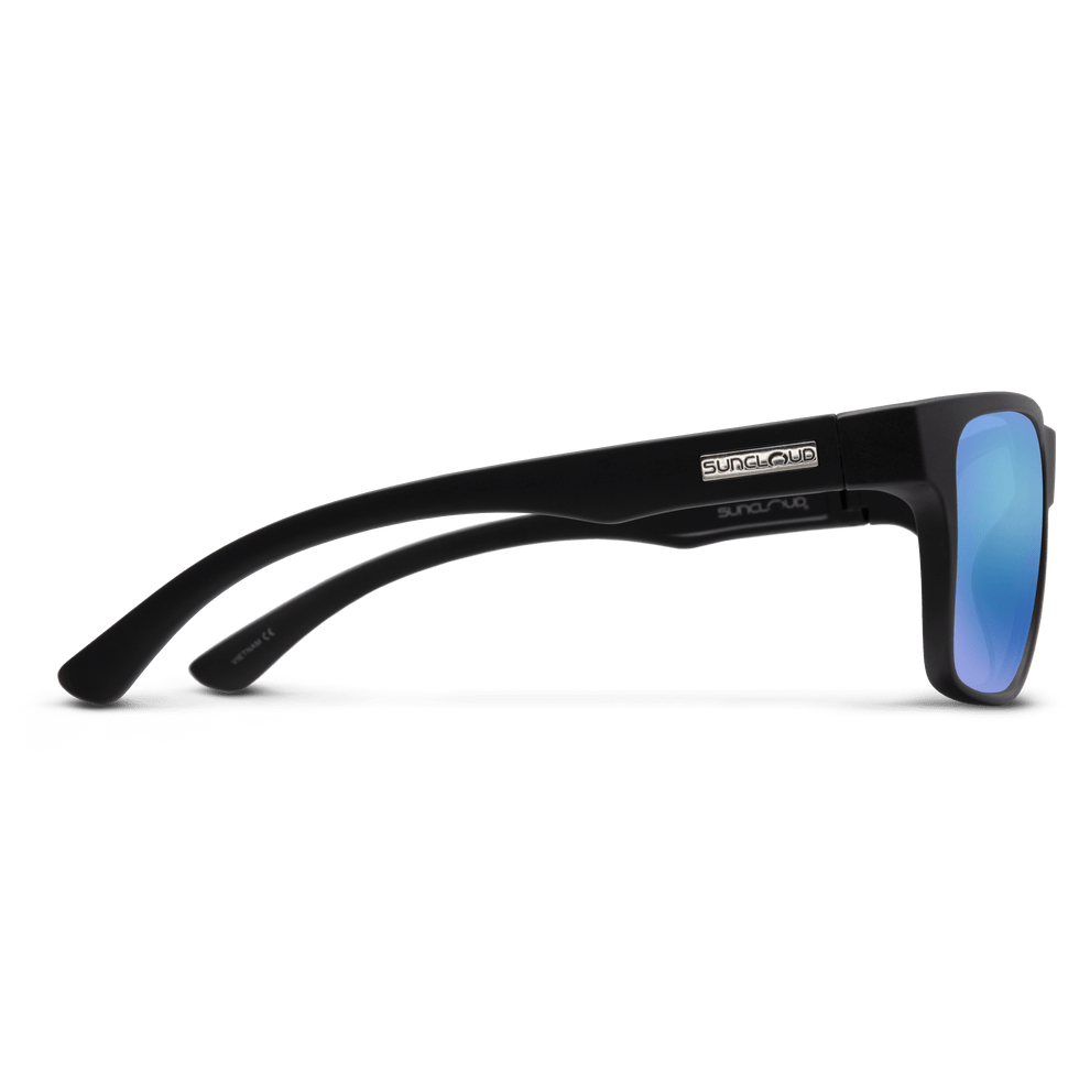 Suncloud Rambler | Matte Black + Polar Blue Mirror - Quest Outdoors