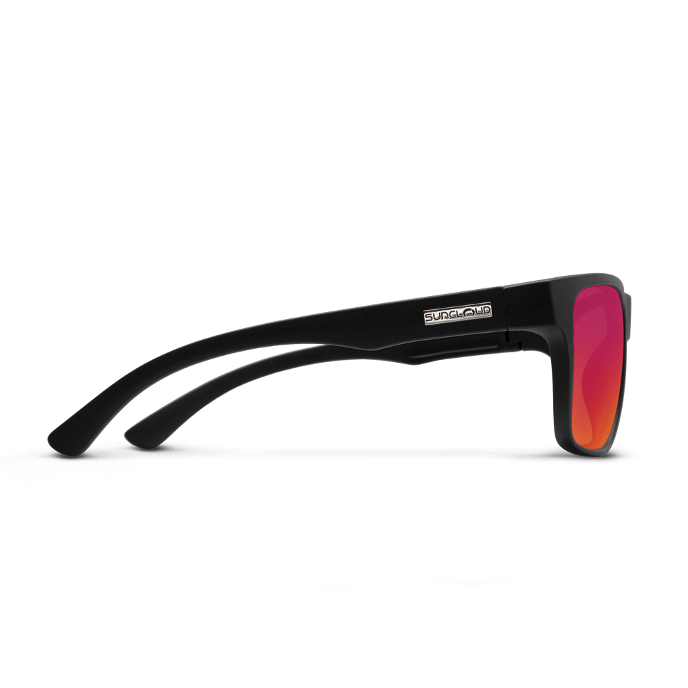 Suncloud Rambler | Matte Black + Polarized Red Mirror - Quest Outdoors