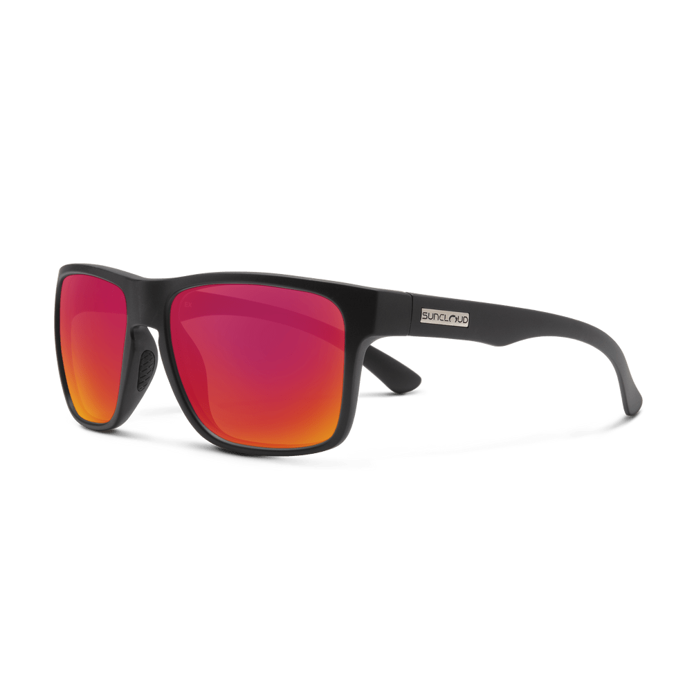 Suncloud Rambler | Matte Black + Polarized Red Mirror - Quest Outdoors