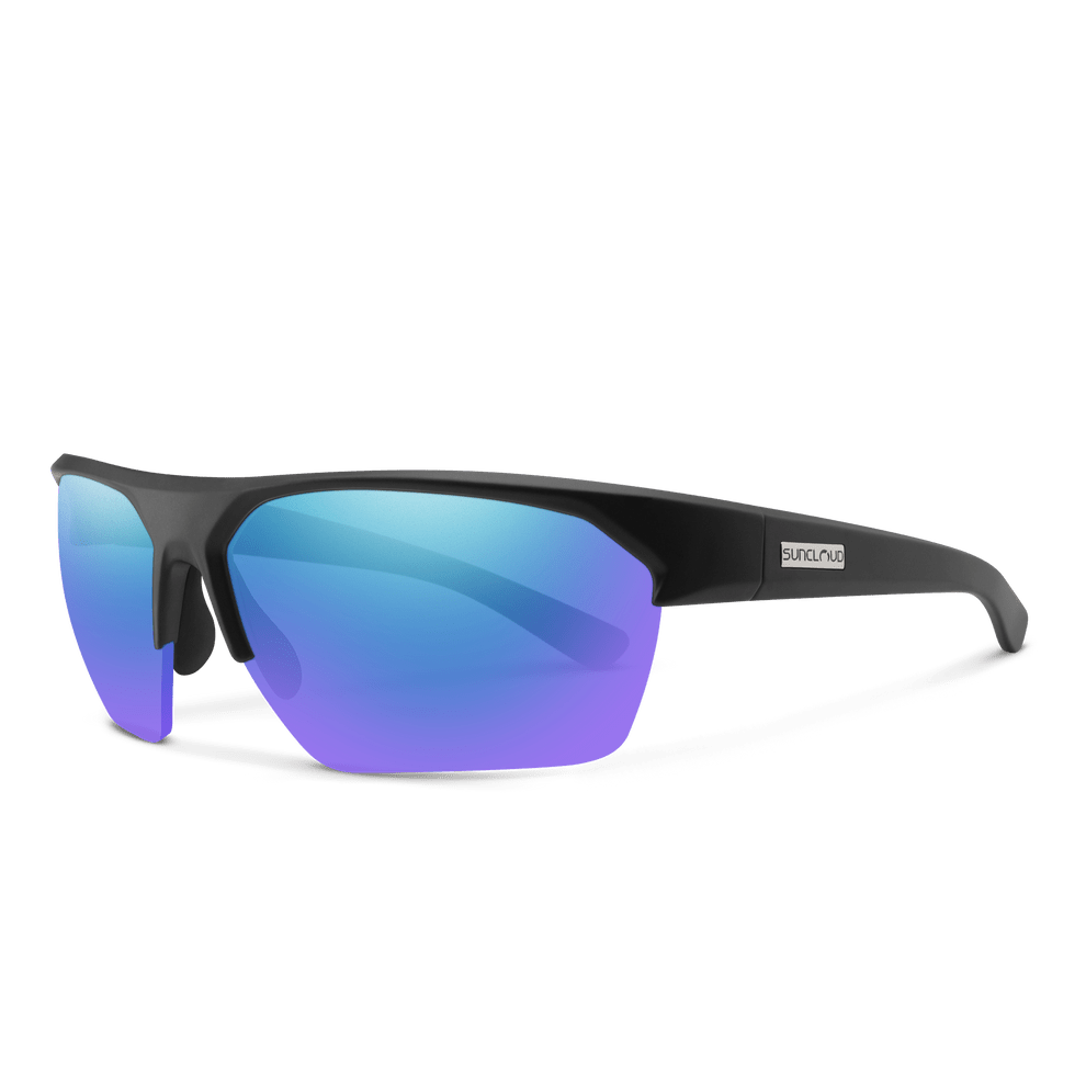 Suncloud Rival | Matte Black + Polarized Blue Mirror - Quest Outdoors