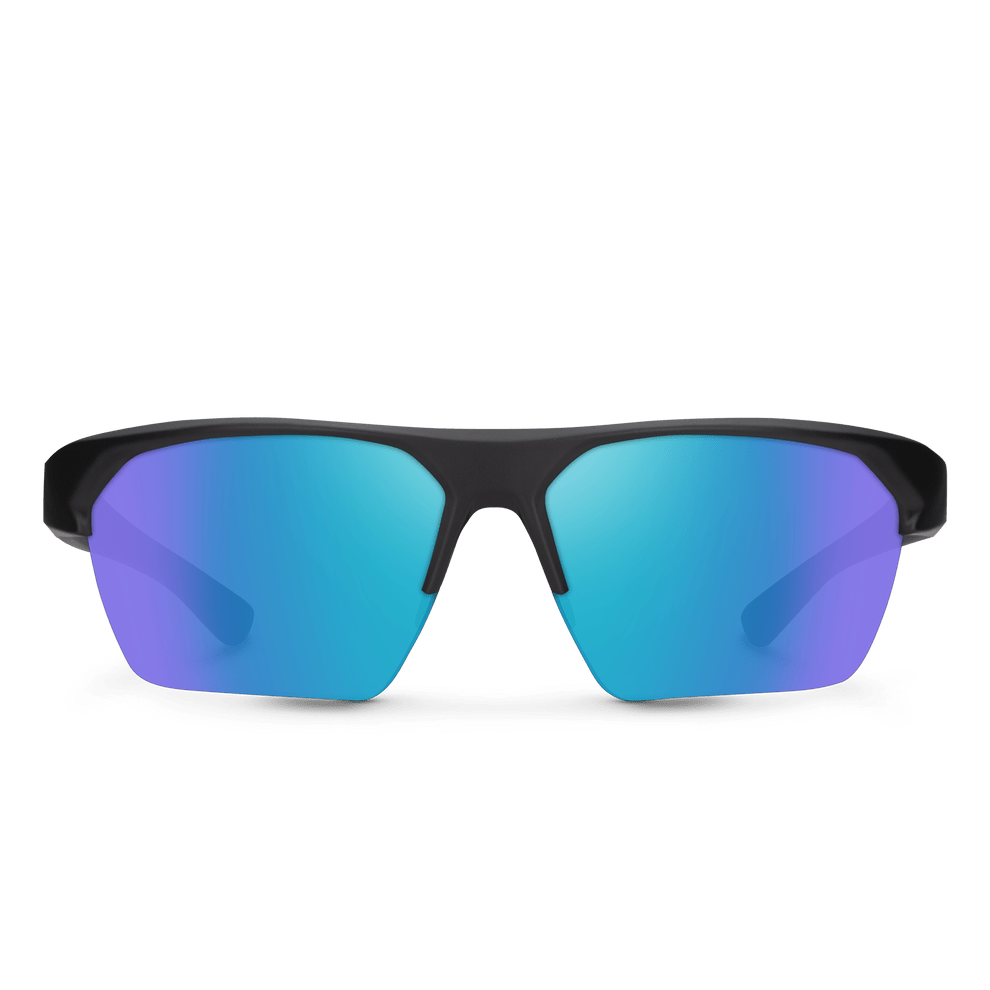 Suncloud Rival | Matte Black + Polarized Blue Mirror - Quest Outdoors